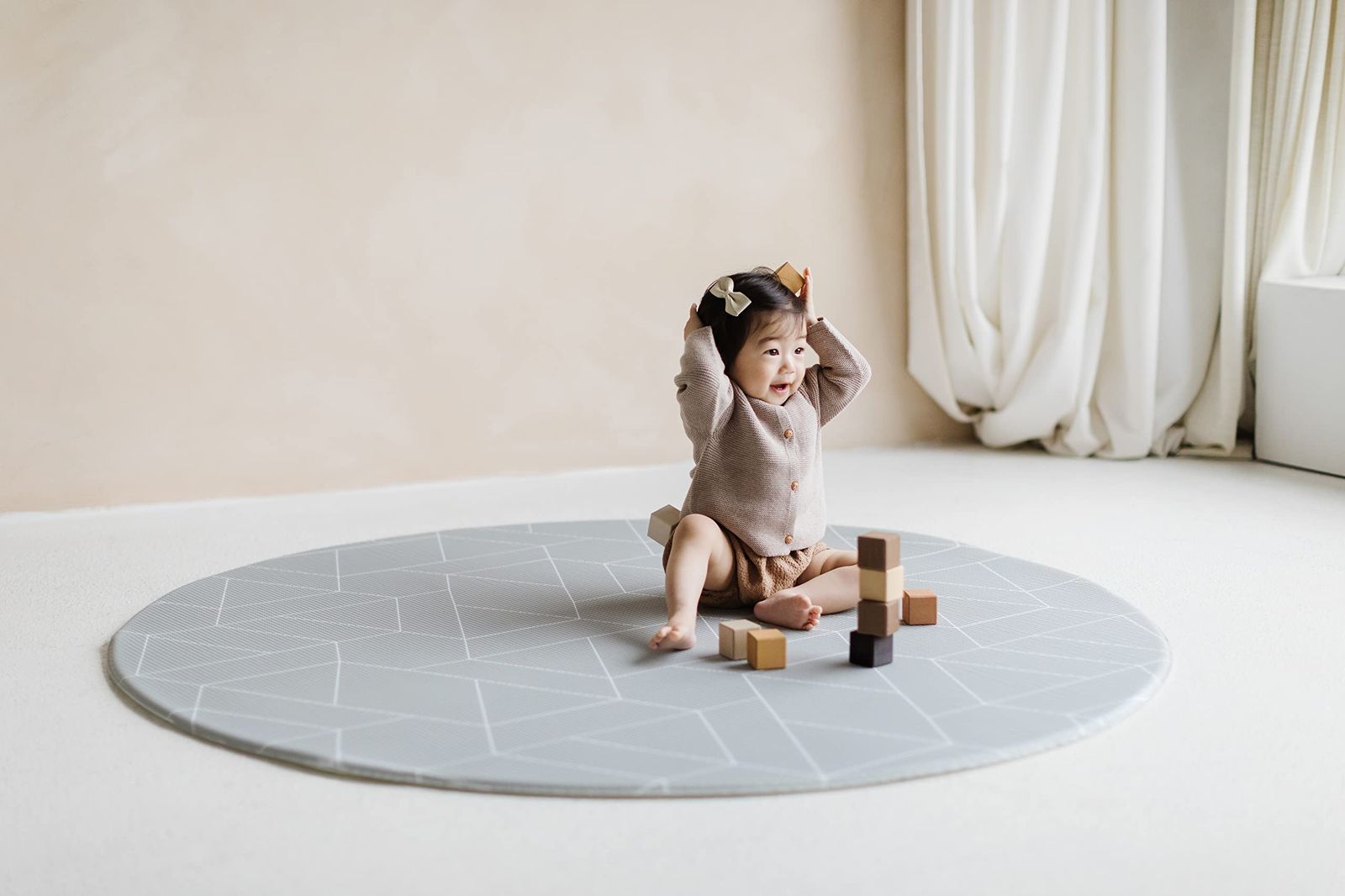Zen line Triangle ラウンドプレイマット Round mat Play Bot LITTLE