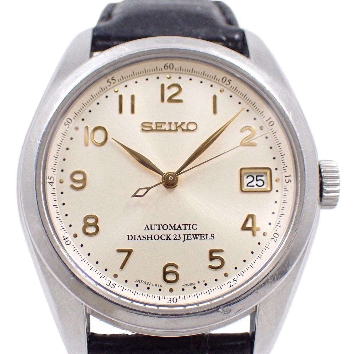 希少 セイコー メカニカル アイボリー 6R15-00C0 裏スケ 自動巻き SEIKO（セイコー） 【訳あり品】SEIKO メカニカル 自動巻き メンズ