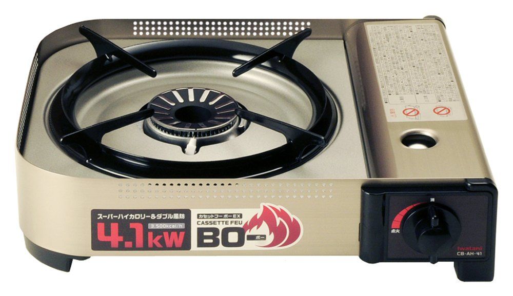 イワタニ カセットフー BO ボー EX 強火力コンロ | 最大発熱量4.1kW ヘアラインシルバー CB-AH-41