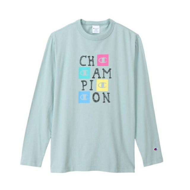 HANES ヘインズ LONG SLEEVE T-SH ライトブルー Lサイズ C3-X411 322 | スポーツ スポーツウエア ウエア 服 衣類 トップス 長袖 ロングスリーブ Tシャツ ロンT 綿 コットン 天竺素材 肌触り サスティナブ