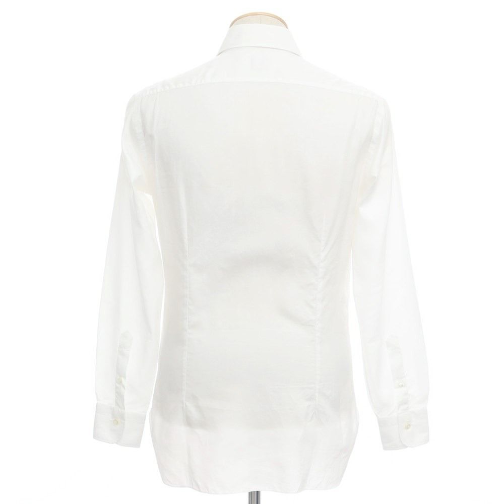 【中古】バルバ BARBA ツイルコットン ワイドカラー ドレスシャツ ホワイト【サイズ37】【メンズ】-2