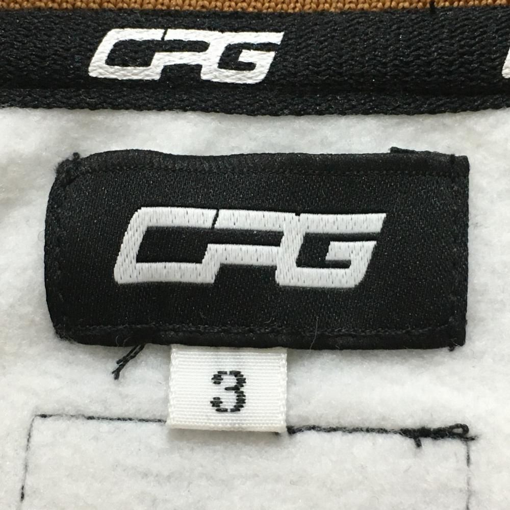 超 CPG ハイネックトレーナー 白×黒×ブラウン ロゴ総柄 裏起毛 スニード メンズ 3 L ゴルフウェア 2025年モデル CPG WHITEMONARCHHOTEL_COM