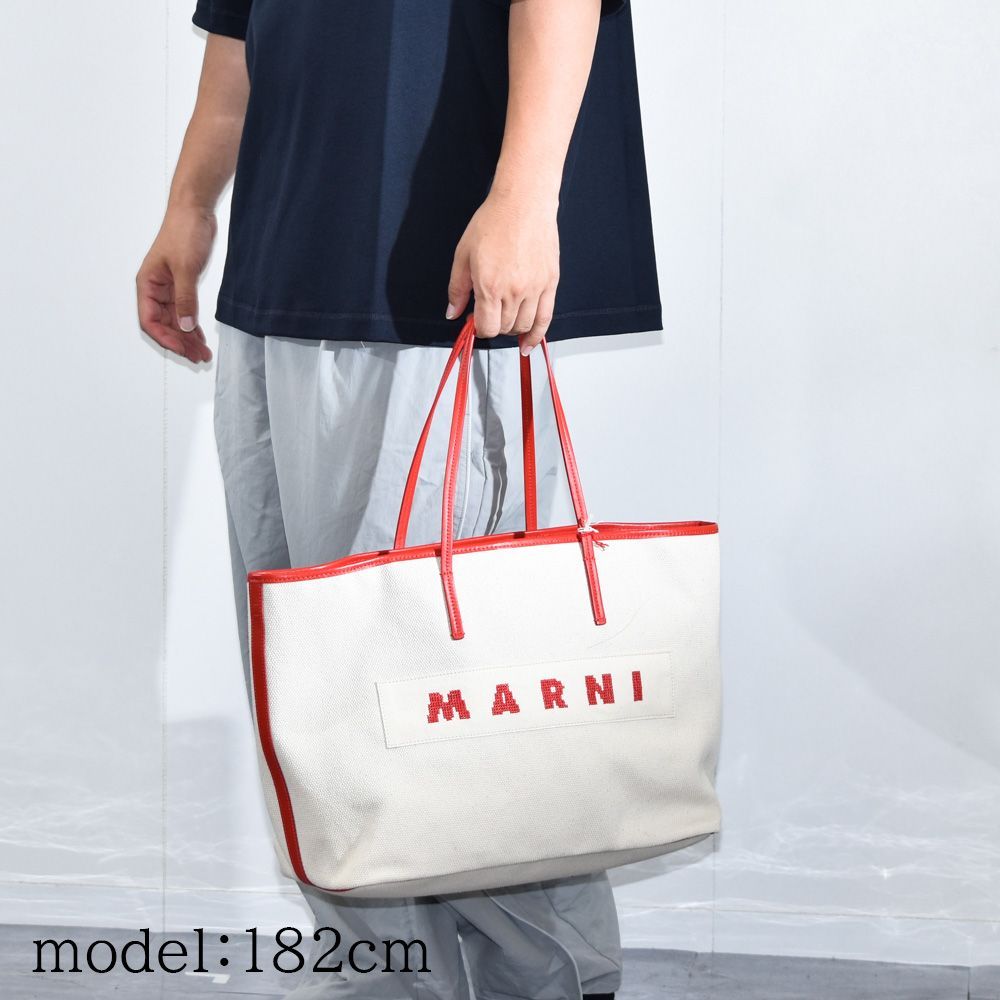 マルニ バッグ メンズ トートバッグ 刺繍 キャンバス SHMP0113U0 マルニ バッグ メンズ トートバッグ 刺繍 キャンバス SHMP0113U0