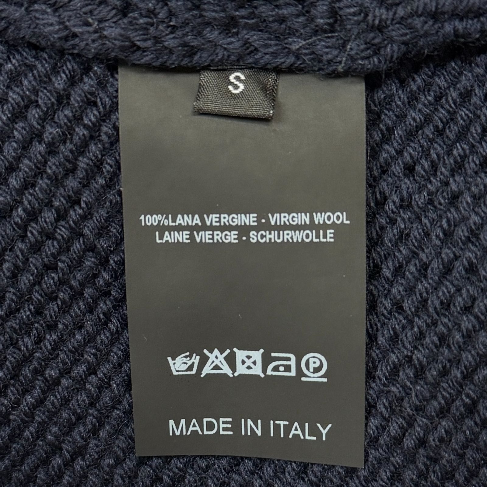 Raf Simons RSロゴ入りセーター Sサイズ ネイビー