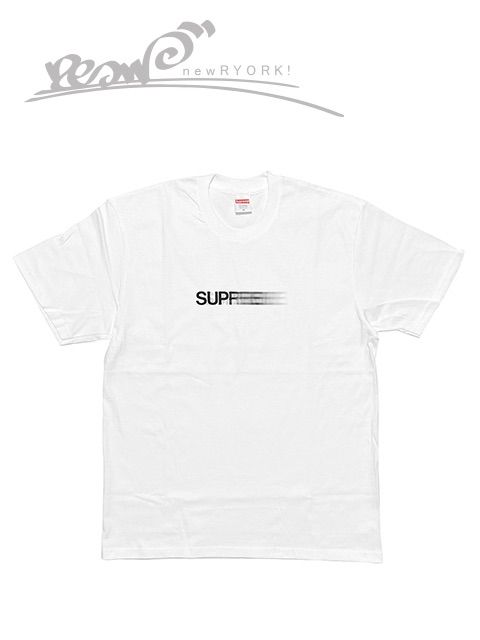 送料無料 メンズ Tシャツ ホワイト Supreme シュプリーム Motion Logo