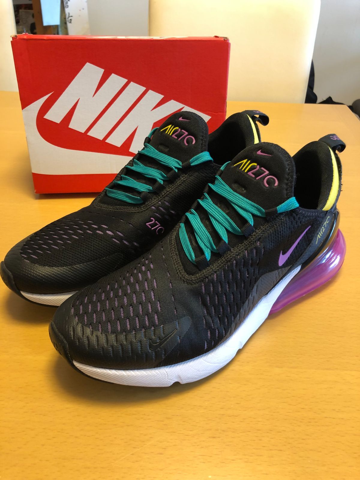 ❗️美品【NIKE】 AIR MAX 270 BLACK/HYPER MAGENTA US9 - メルカリ