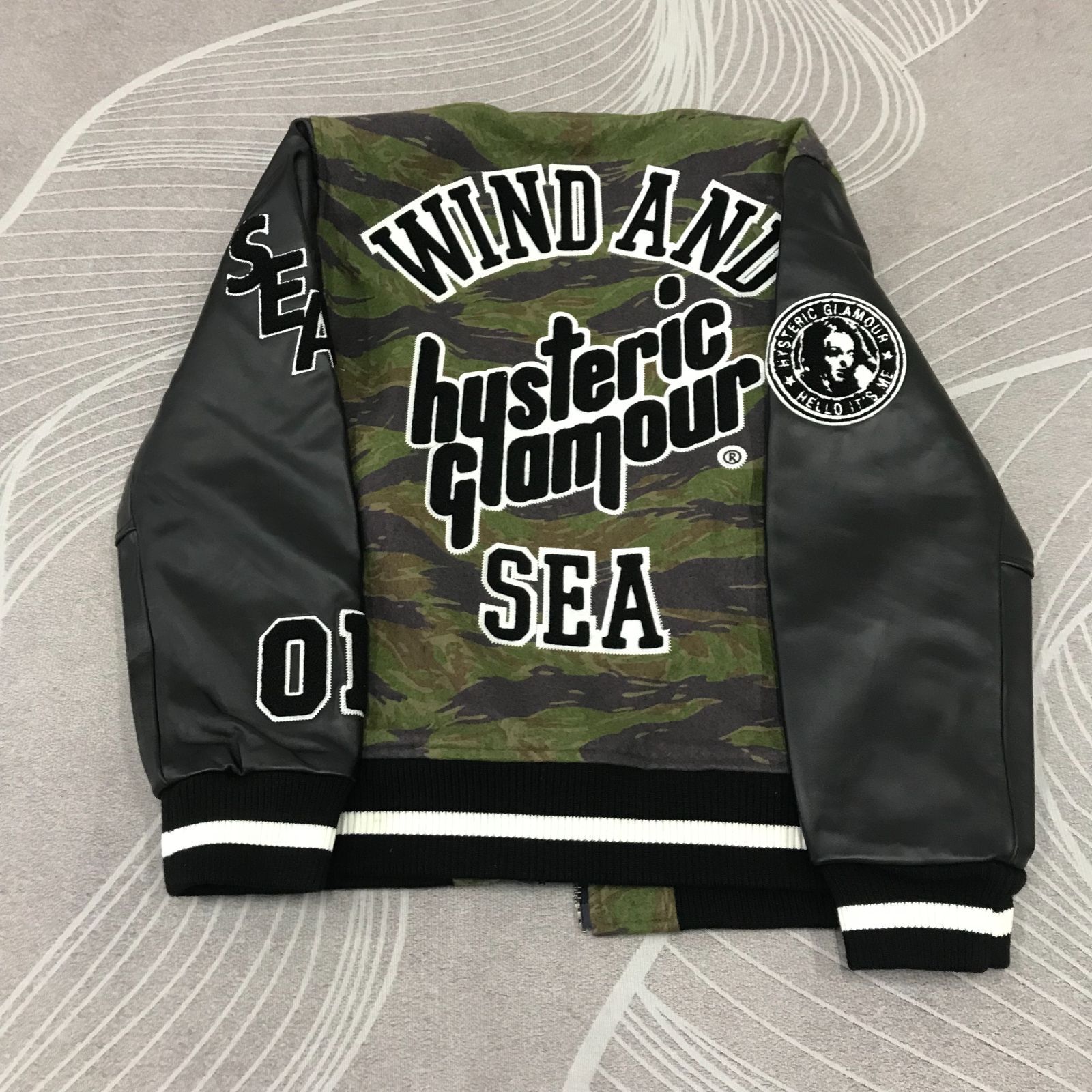 WIND AND SEA ✖️ HYSTERIC GLAMOUR スタジャン / GREEN / L - メルカリ