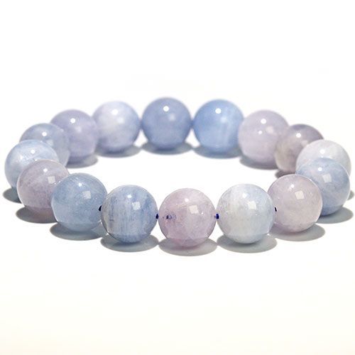 K1981-2〕約13mm マダガスカル産 ブルーローズクォーツ ブレスレット