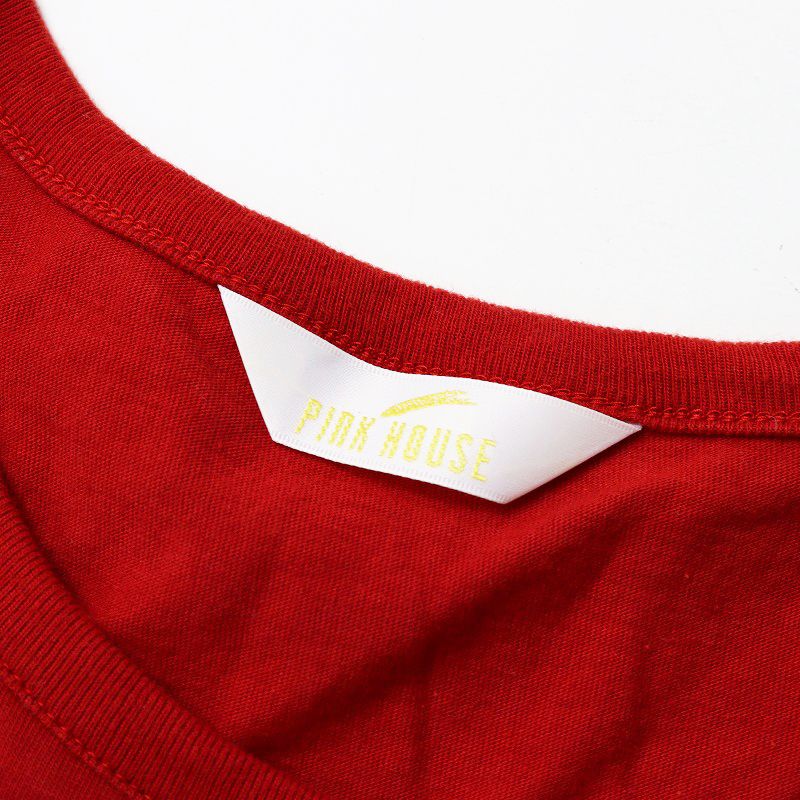 PINK HOUSE - 2022SS ピンクハウス PINK HOUSE  50th記念 ANNIVERSARYプリントチュニック/レッド ロゴ カットソー ワンピース 半袖【2400014020090】 2022SS ピンクハウス PINK HOUSE 50th記念 ANNIVERSARYプリント