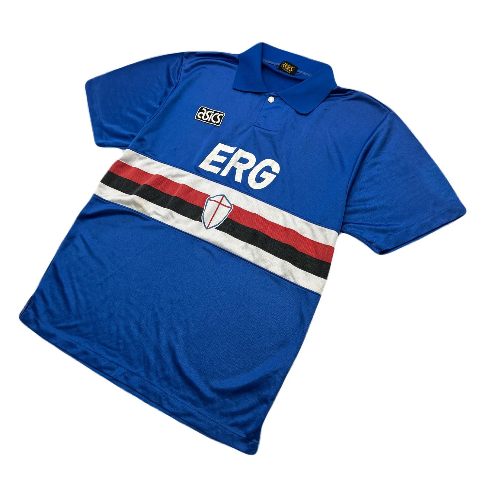 asics サンプドリア シャツ 青 ASICS ゲームシャツ メンズ XO ブルー 【 サンプドリア セリエA