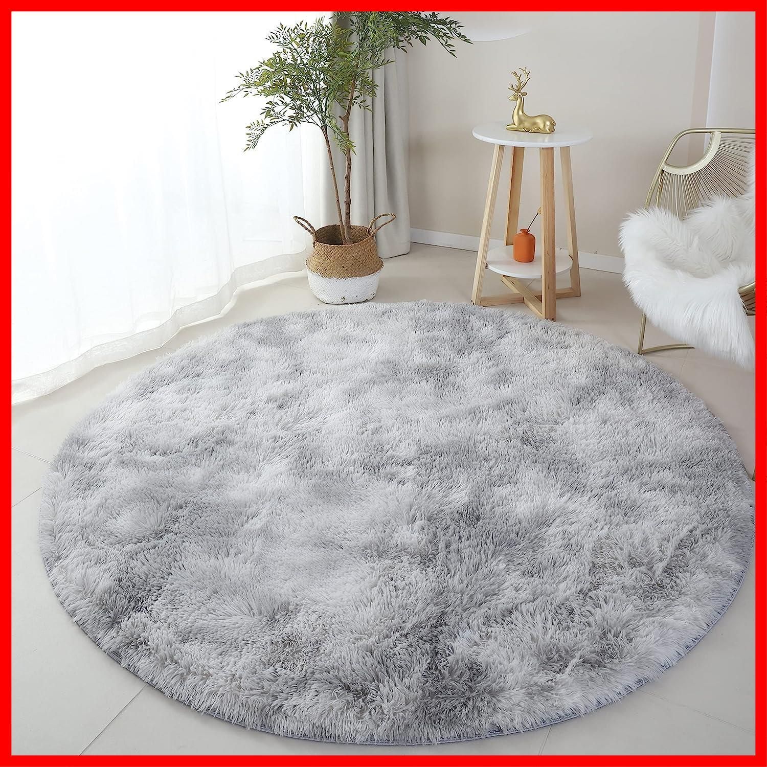 jabグレー ラグ 大きめ フワフワ