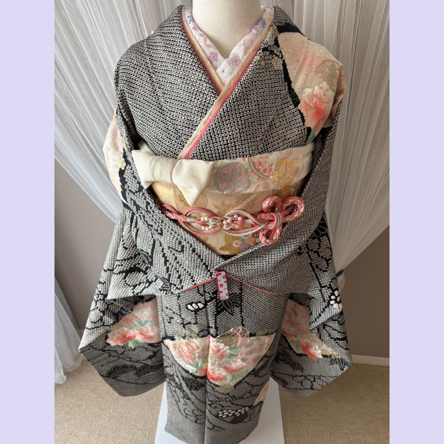 正絹振袖|着物レンタル|裄長|155〜168cm|振袖フルセット(