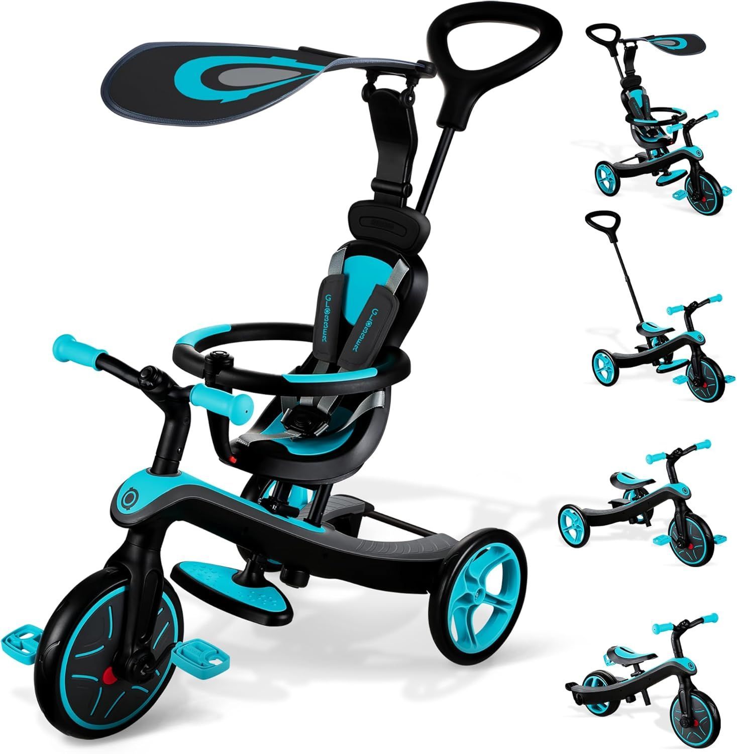 【開封済・未使用品】GLOBBER グロッバー エクスプローラー トライク 4in1 ティール 三輪車 ベビーカー R0905 0906ML013 0120240906103297