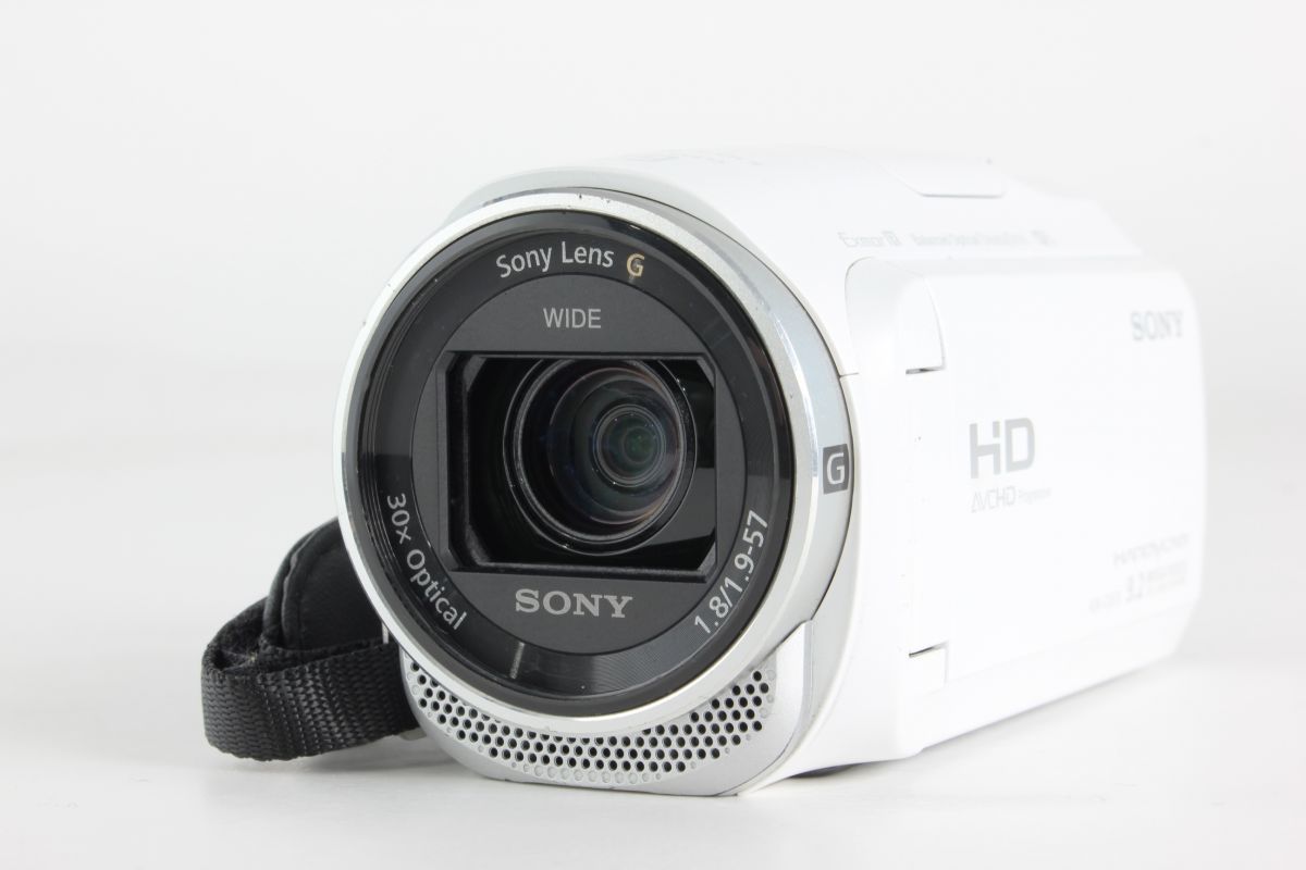 入荷数限り！ 動作 SONY HDR-CX670 ホワイト 動作 済 バッテリー 充電器 元箱