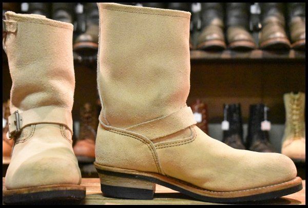 9.5 D 08年 レッドウィング 8268 スエード エンジニア ホーソーンアビレーンラフアウト スチールトゥ ブーツ redwing FJ 033