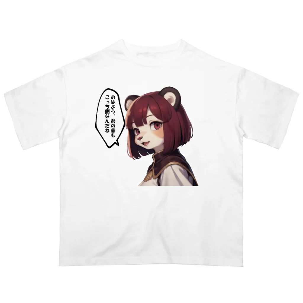 【文字入れ可能受注生産】 マレーグマの女の子 オーバーサイズTシャツ ケモノ娘　ケモナー　オリジナル　可愛い　グッズ
