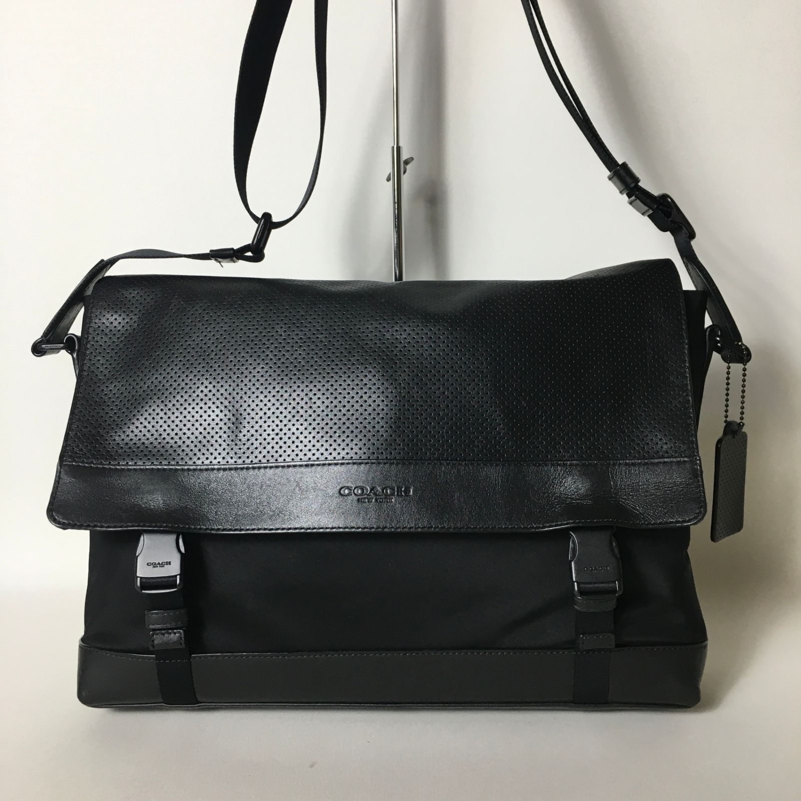 coach ブラックレザー メッセンジャーバッグ 2507-156|美品|コーチ メッセンジャーバッグ レザー ブラック