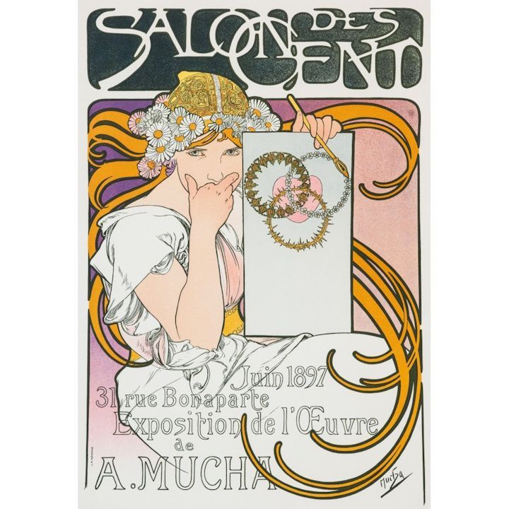アルフォンス・ミュシャ、【サロン・デ・サンのミュシャ展ポスター】