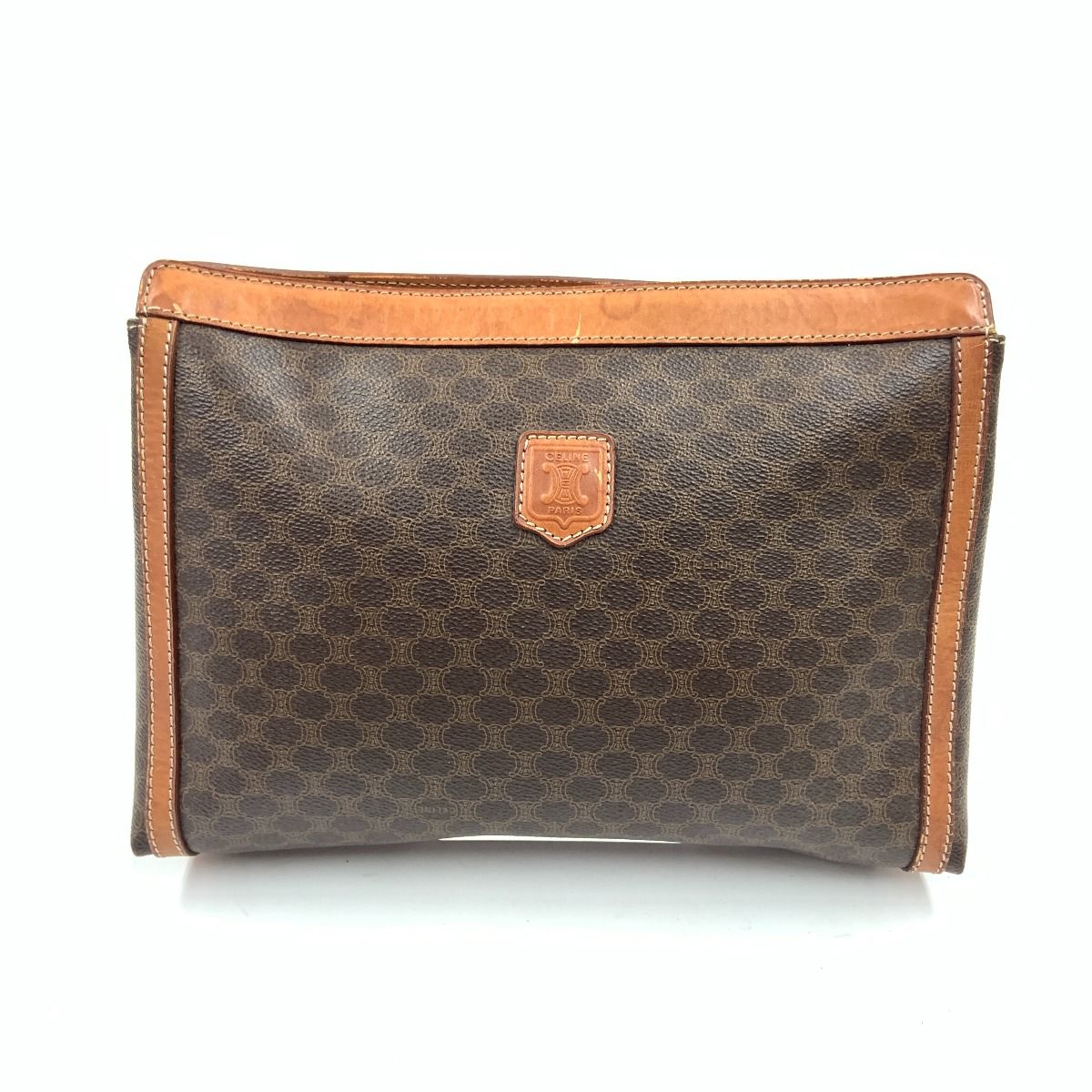 〇〇CELINE セリーヌ マカダム柄 トリオンフ クラッチバッグ セカンドバッグ M92