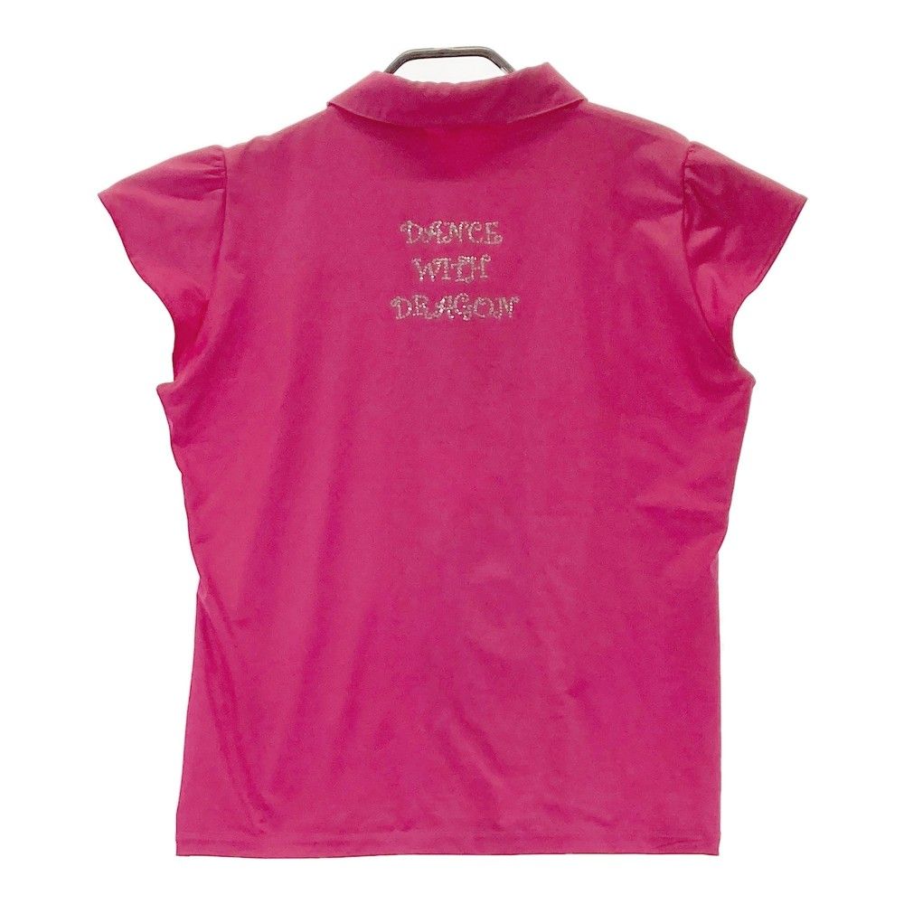 Dance With Dragon ピンクポロシャツ他 サイズ3 サイズ：3 DANCE WITH DRAGON ダンスウィズドラゴン ハーフジップ 半袖