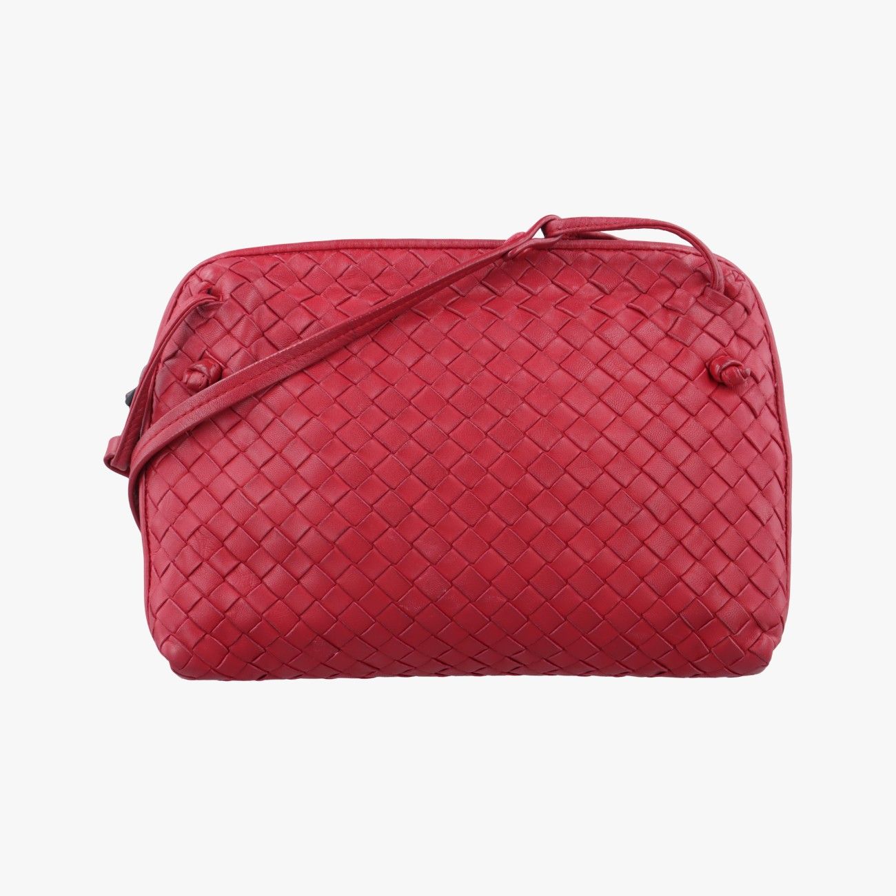 ボッテガヴェネタBottega Venetaノディーニ イントレチャートレッドラムスキンB06213214J