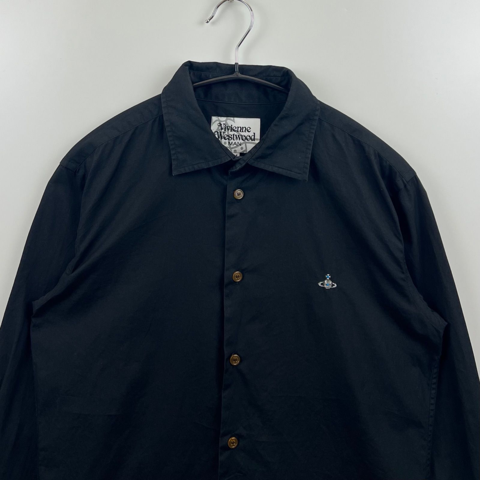 【新品】ヴィヴィアン シャツ Vivienne Westwood MAN archive ORB L/S shirts 44 black