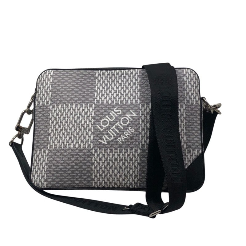 ルイ ヴィトン LOUIS VUITTON 3D トリオ メッセンジャー N50027 アンタークティカ ダミエ グラフィット 3D キャンバス メンズ ショルダーバッグ
