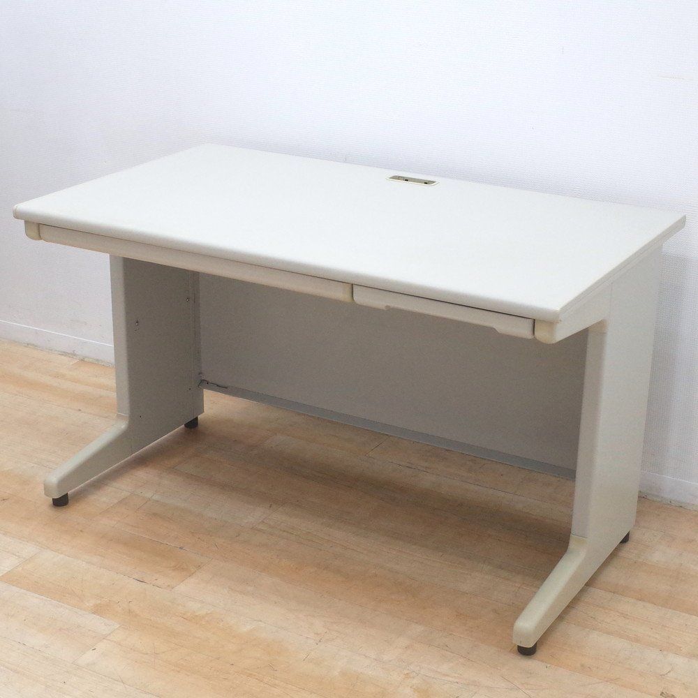 PLUS プラス LA 平デスク RY-T127 グレー W1200 D700 H700 オフィスデスク パソコンデスク 平机 L字脚 EG18173-1 オフィス家具