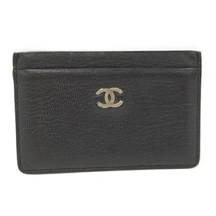 CHANEL カードケース カードホルダー ココマーク ラムスキン レザー ブラック A11837