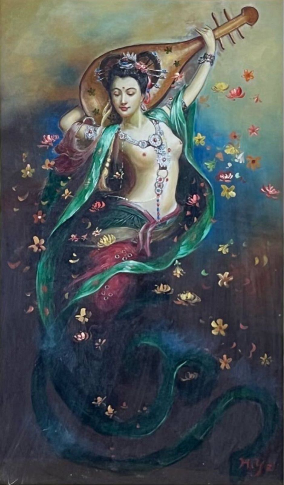 額入り アクリル画 裸婦 美人画 額入り アクリル画 裸婦 美人画