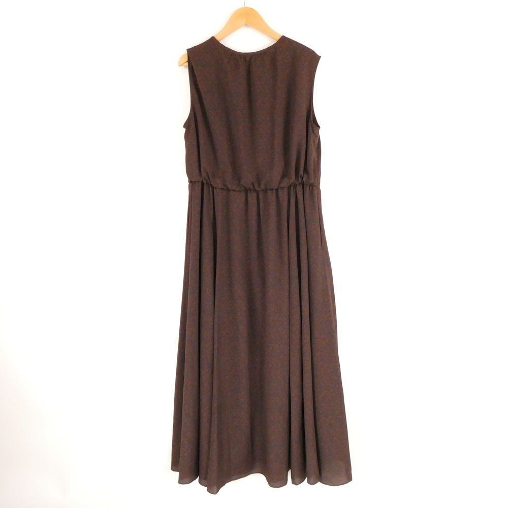 23区 SLOW ワンピース 40 ポリエステル ノースリーブ ロング丈 フラワー レディース AN2283A7