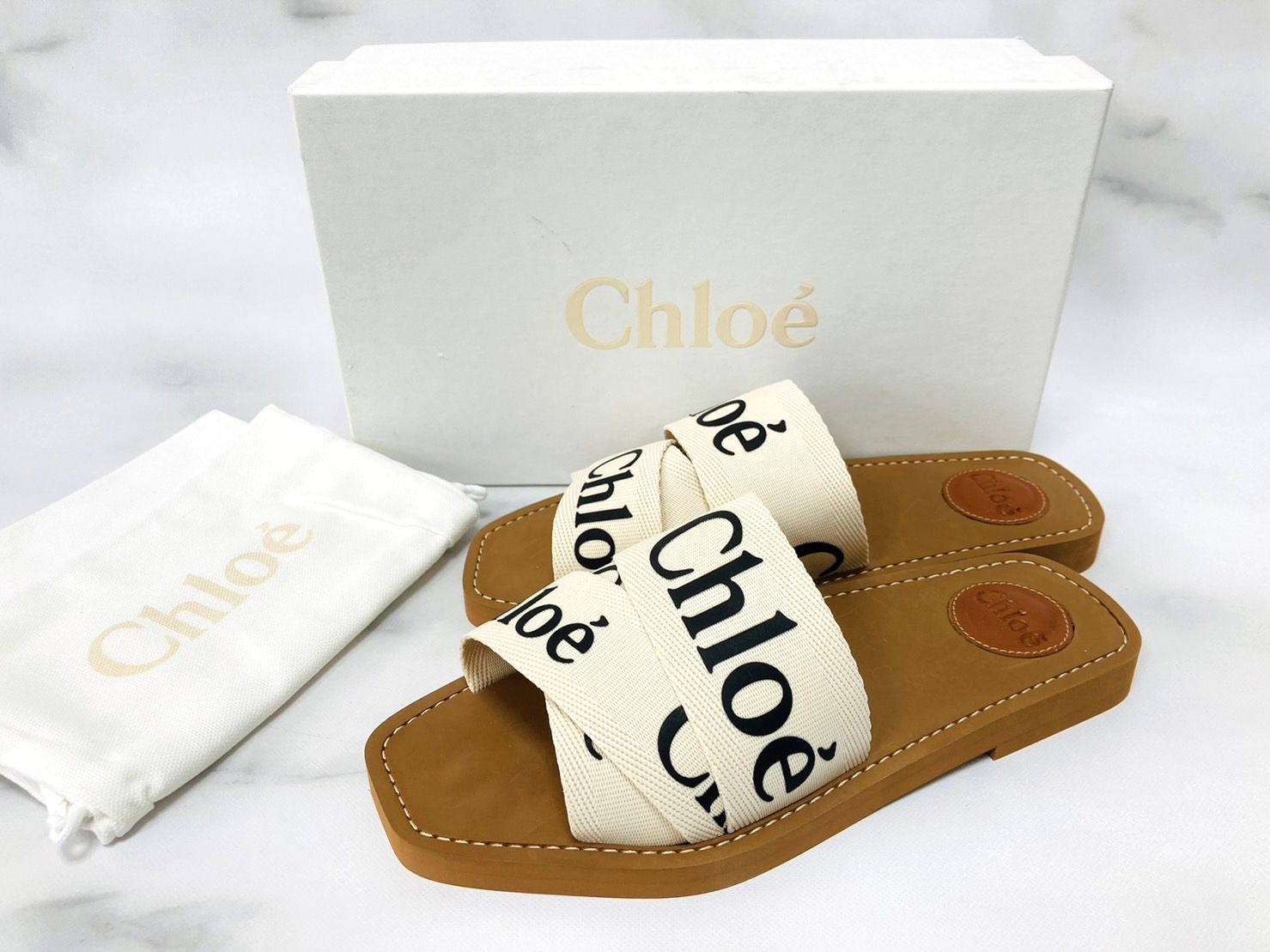 ☆Chloe クロエ Woody ウッディ ポリプロピレン×ラバー フラット