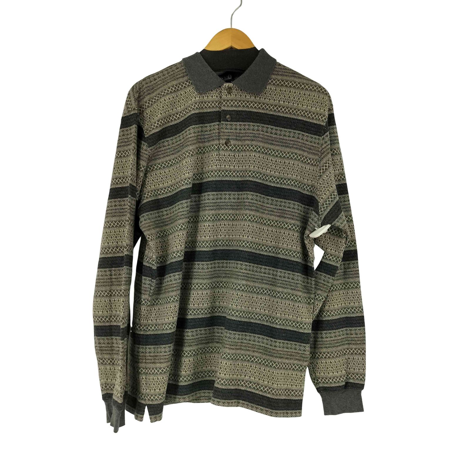 ランズエンド LANDS END 90S 総柄 L/S ポロシャツ メンズ JPN：L 