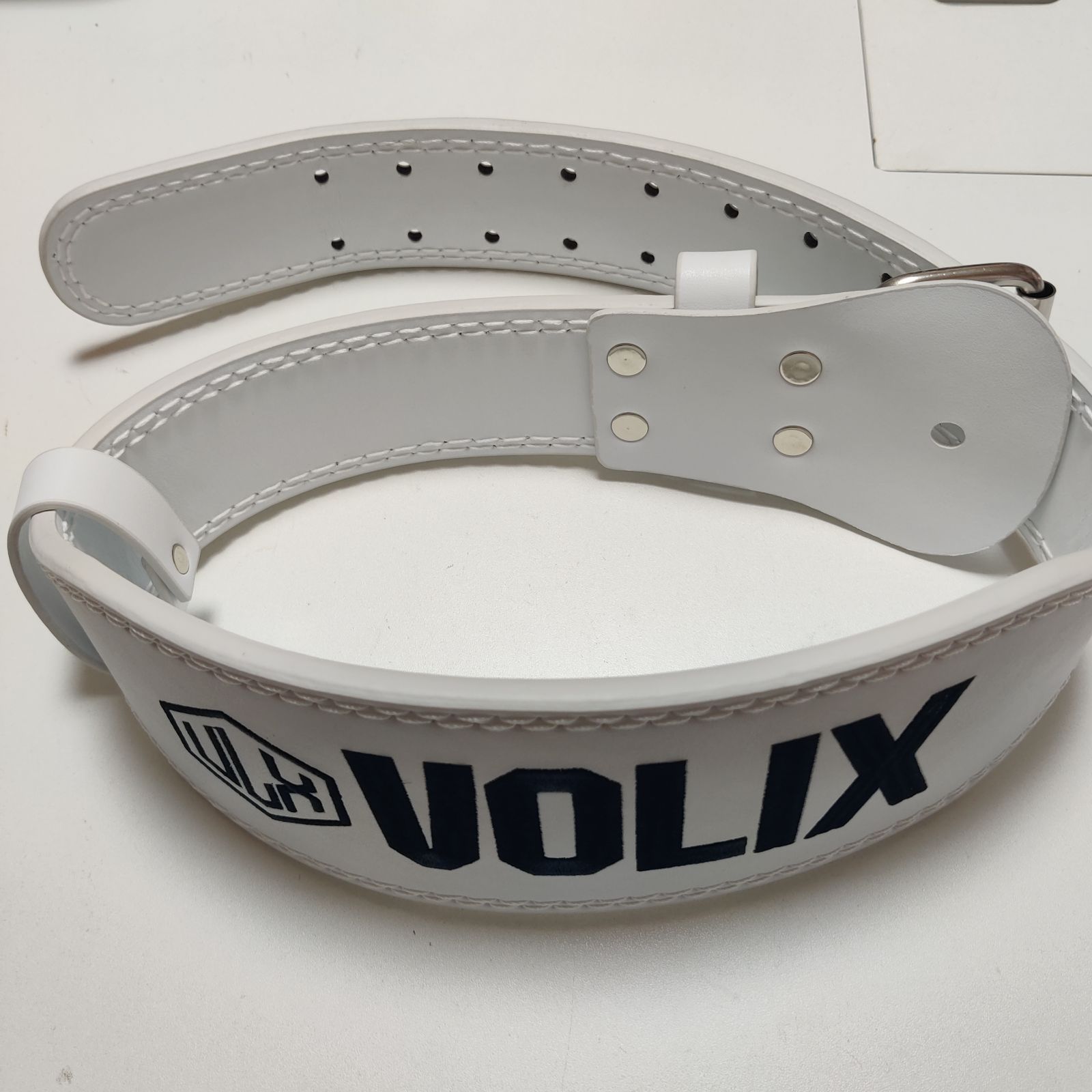 VOLIX トレーニングパワーベルト Lサイズ ホワイト VOLIX レバー
