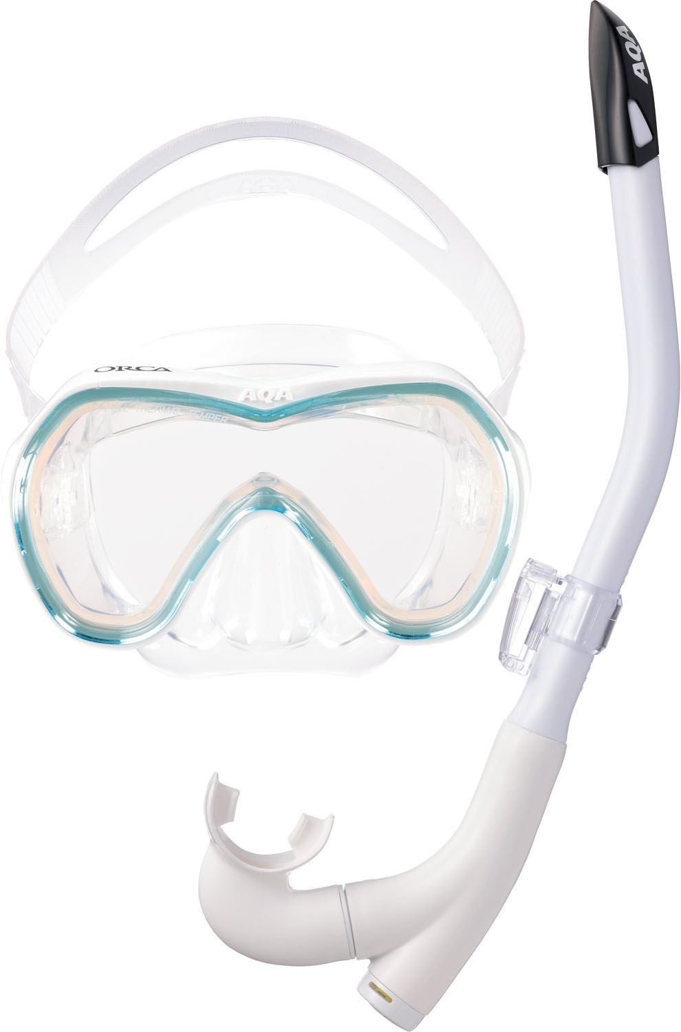  エーキューエー AQA マリン KZ-9108 オルカソフト - カナールフレックス SP KZ 9108 0103 ストーングレー×ネオン シュノーケル ダイビング シュノーケリング