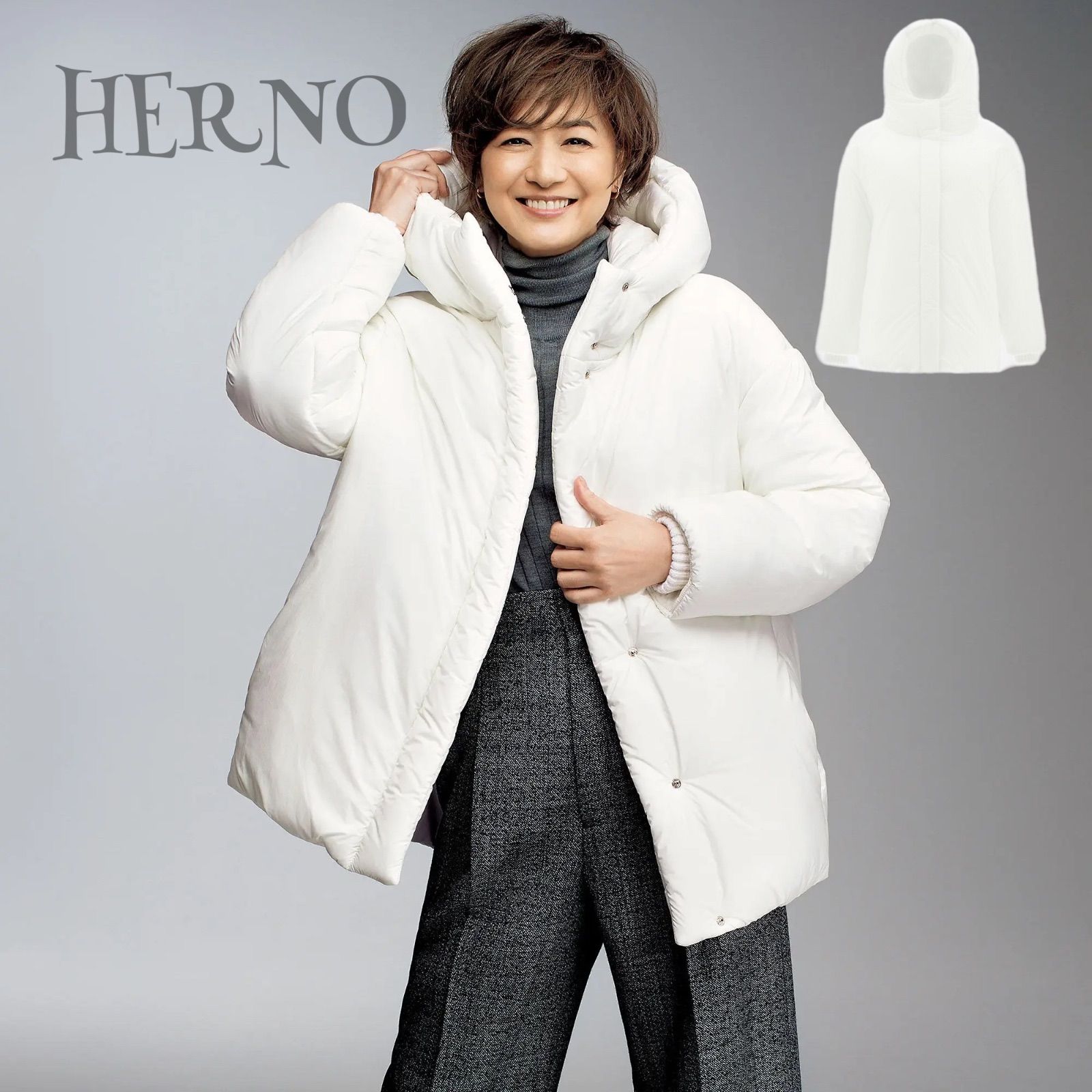 雑誌掲載*HERNO PA000057D ヘルノ 20デニール Nuage オーバーサイズ 