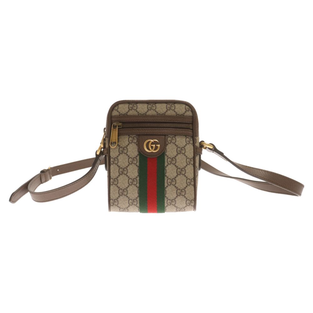 GUCCI (グッチ) GGスプリーム キャンバス ショルダーバッグ ベージュ/ネイビー 598127