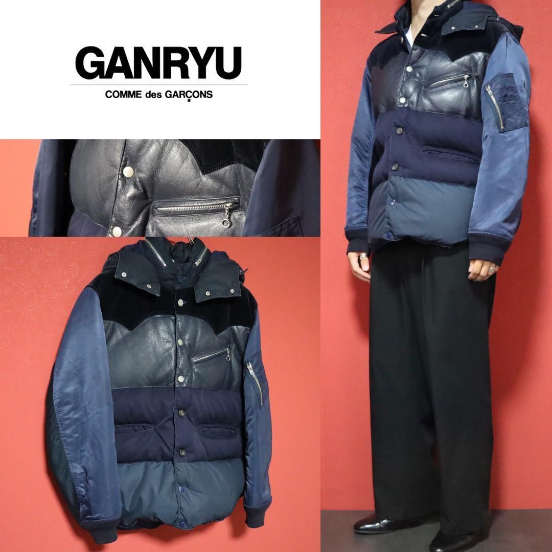 希少】GANRYU 13AW 異素材MIX パターン切替 ダウンジャケット - メルカリ