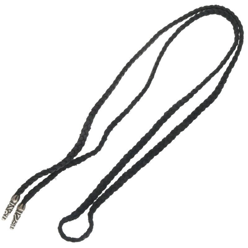 クロムハーツ LEATHER BRAID/スクロールレザーブレード シルバー  