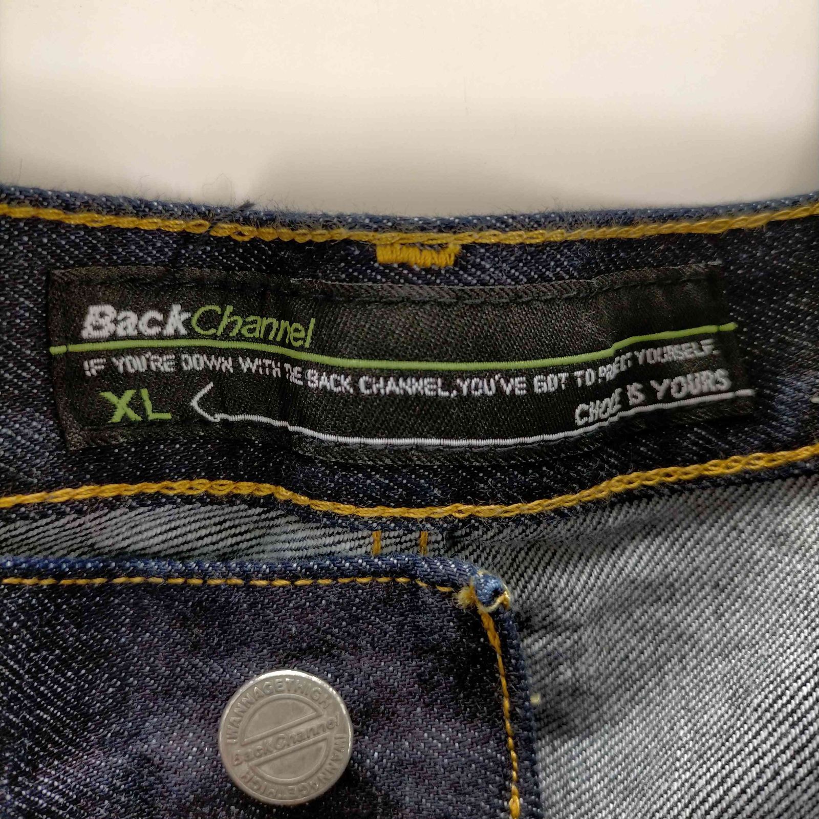 バックチャンネル Back Channel TAPERED DENIM (NAVY) メンズ JPN：XL