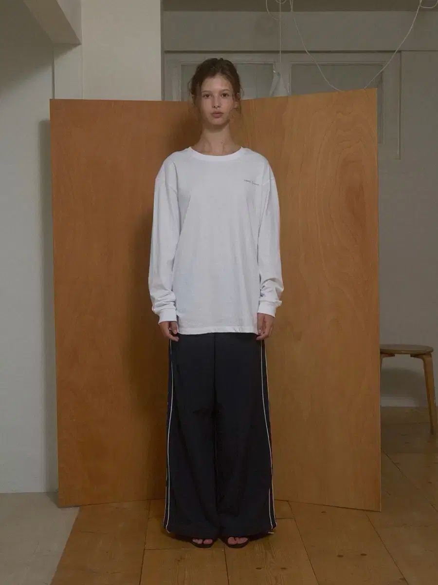 2回着用 bymood ラフ トラックパンツ _ S ネイビー