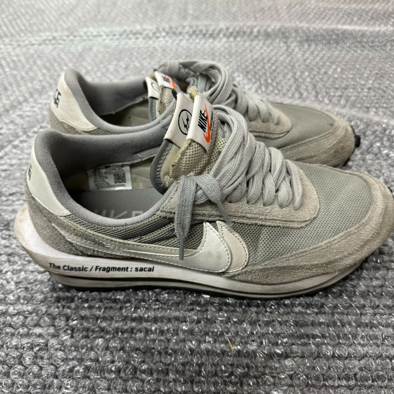 NIKE sacai Fragment LD Waffle Light Smoke Gray 28.5cm ナイキ サカイ フラグメント ワッフル  スニーカー 中古