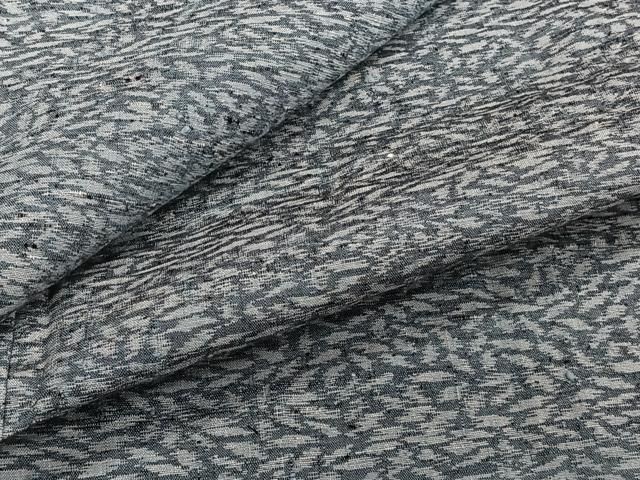 平和屋着物▽上質な紬　単衣　葉尽くし　正絹　逸品　CAAT6557xi 平和屋着物▽上質な紬 単衣 葉尽くし 正絹 逸品 CAAT6557xi