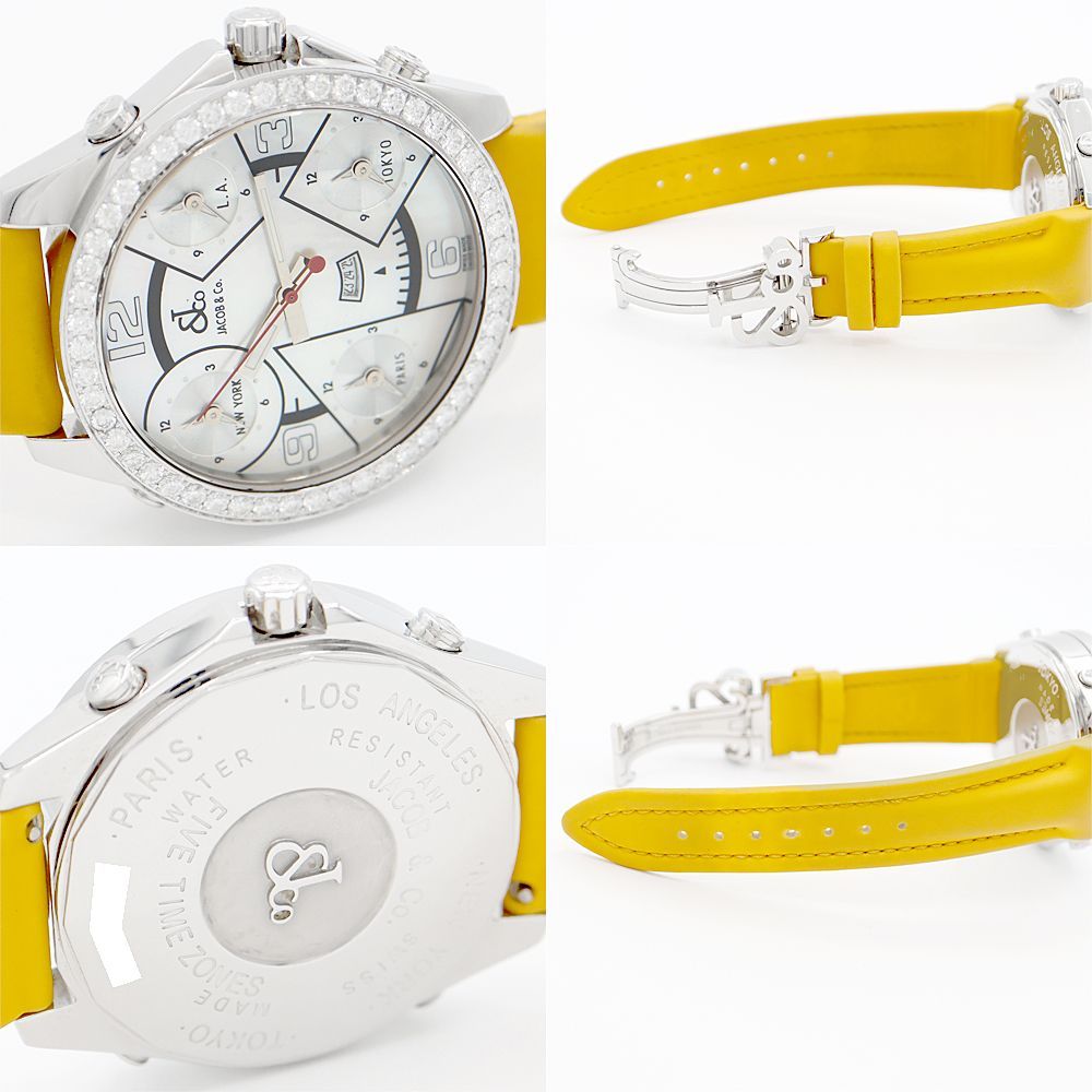 【電池交換済】JACOB&Co ファイブタイムゾーン 47mm 交換ベルト付 電池交換済 JACOB&Co. ジェイコブ ファイブタイムゾーン 47mm JC-3