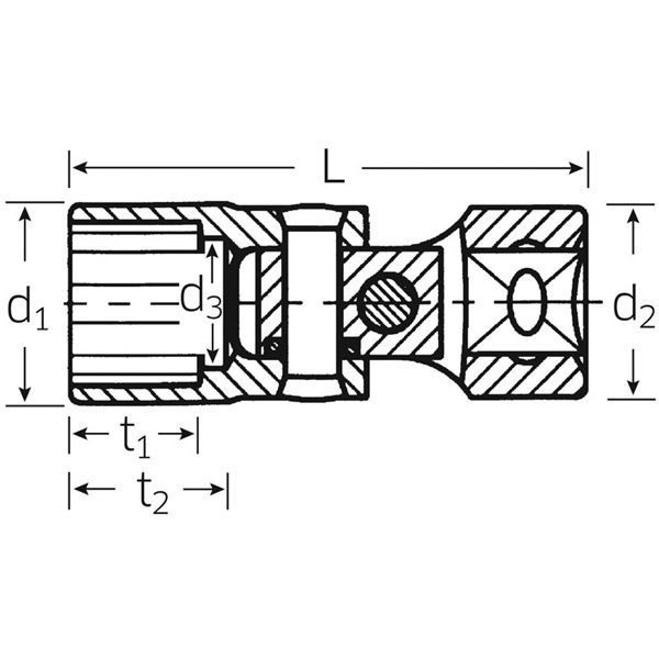 47A-5/8 STAHLWILLE （3/8SQ）ユニフレックスソケット （5/8） スタビレー-