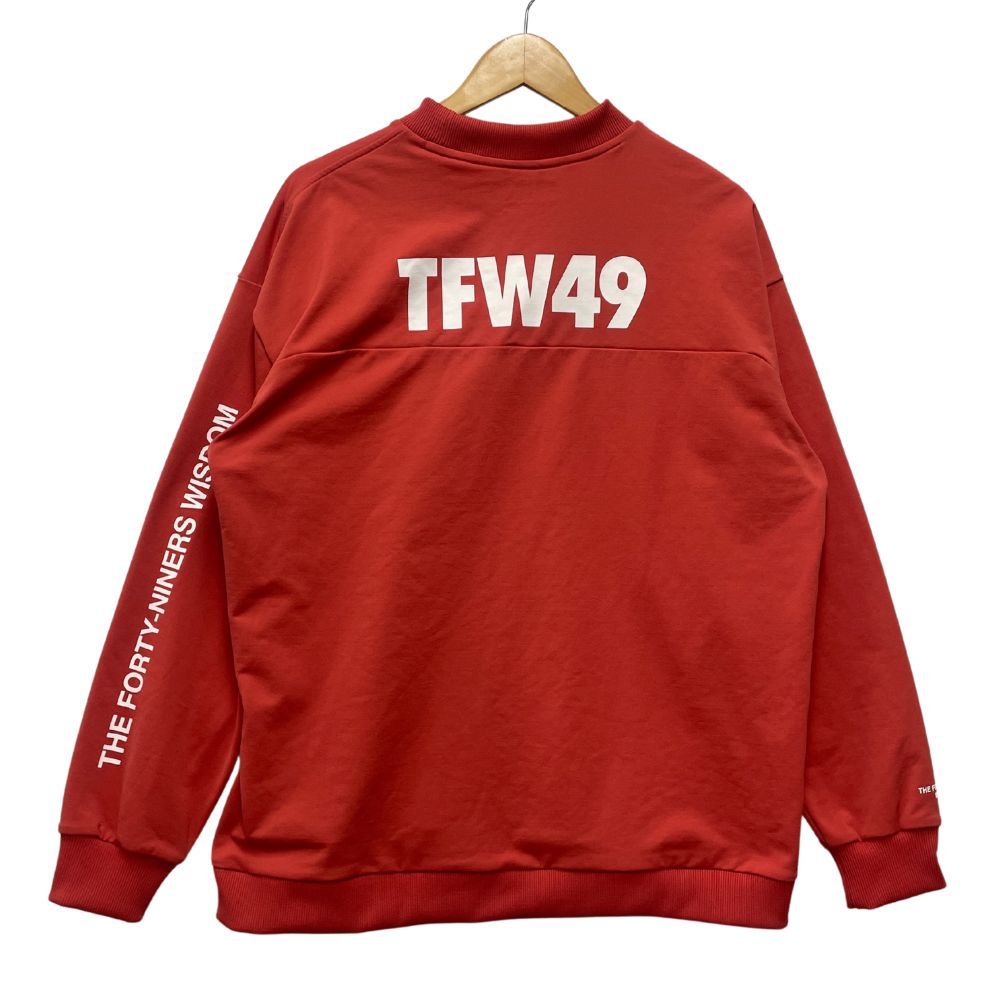TFW49 T102410022 THICK COLLAR CREW NECK ロングカットソー スウェット オレンジ系 サイズXL 正規品 / 36684