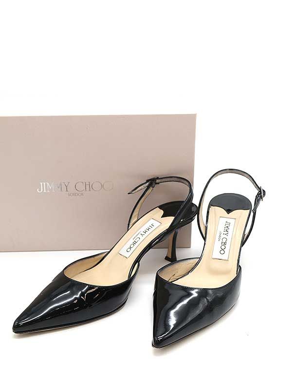 JIMMY CHOO ジミー チュウ パテントレザー ストラップパンプス