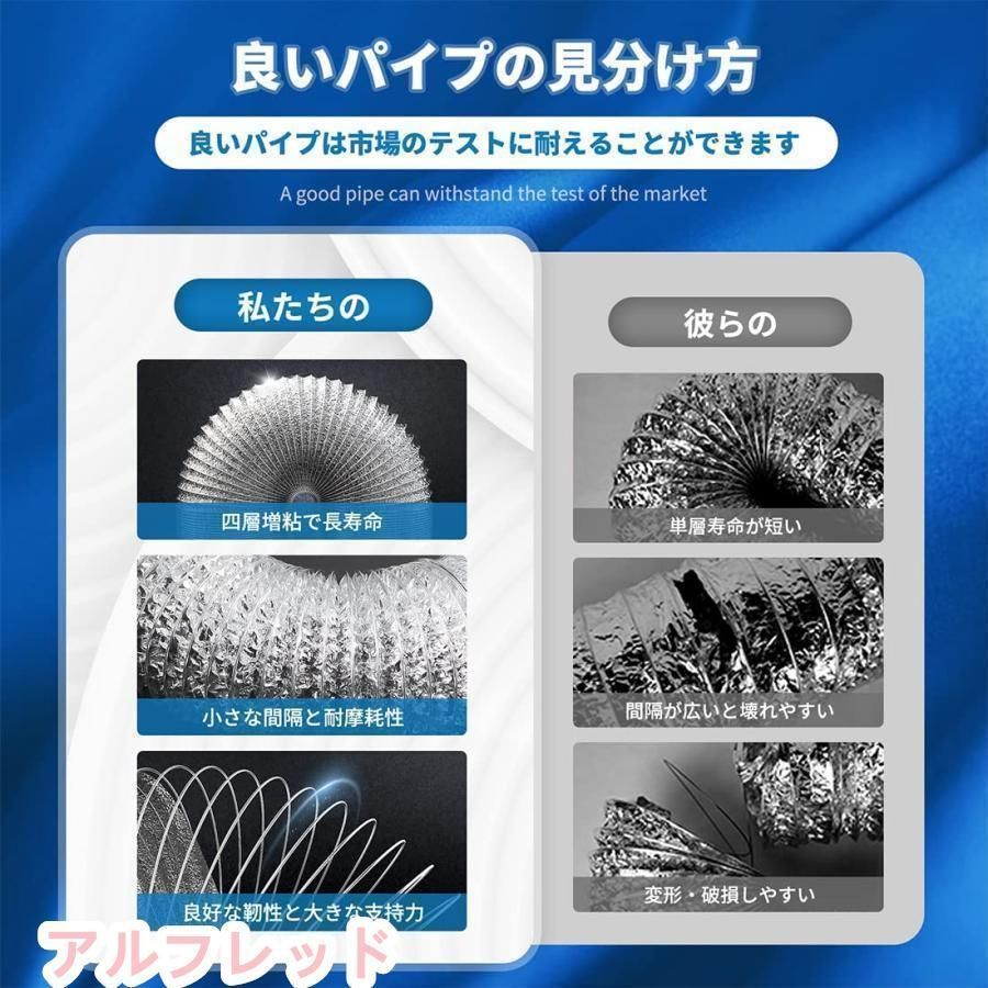 ダクトホース150mm 160mm 180mm 直径 1.5 2 3M 長さ フレキシブルダクト排気ホース換気用アルミホース蛇腹ダクトS＆L耐熱防水送風機用 MARWIL-DEMENAGEMENTS_CH