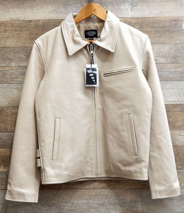 HORN WORKS|ホーンワークス レザージャケット バッファロー ベージュ