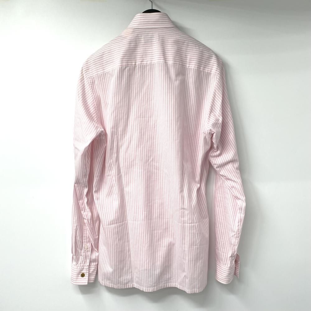 M353　美品　HERMES 長袖シャツ 袖刺繍 くすみピンク　正規品 ファッション通販 ファッション M353 美品 HERMES 長袖シャツ 袖